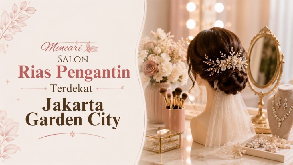 Hasil riasan pengantin yang elegan dan profesional dari Latezza Beauty Parlour di salon rias pengantin terdekat Jakarta Garden City.
