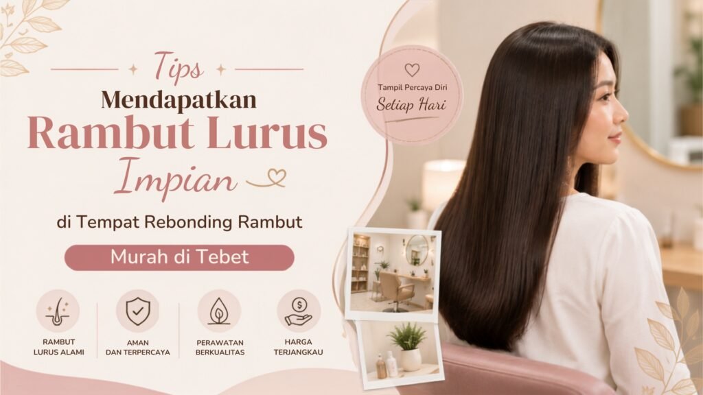 Hasil layanan rebonding rambut murah dengan hasil maksimal di Latezza Beauty Parlour Tebet.