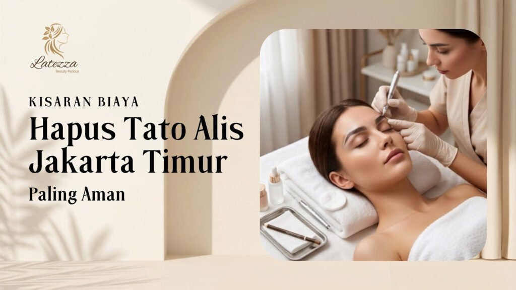 Terapis profesional Latezza Beauty Parlour sedang melakukan prosedur penghapusan tato alis yang aman dan efektif dengan harga biaya hapus tato alis Jakarta Timur yang terjangkau.