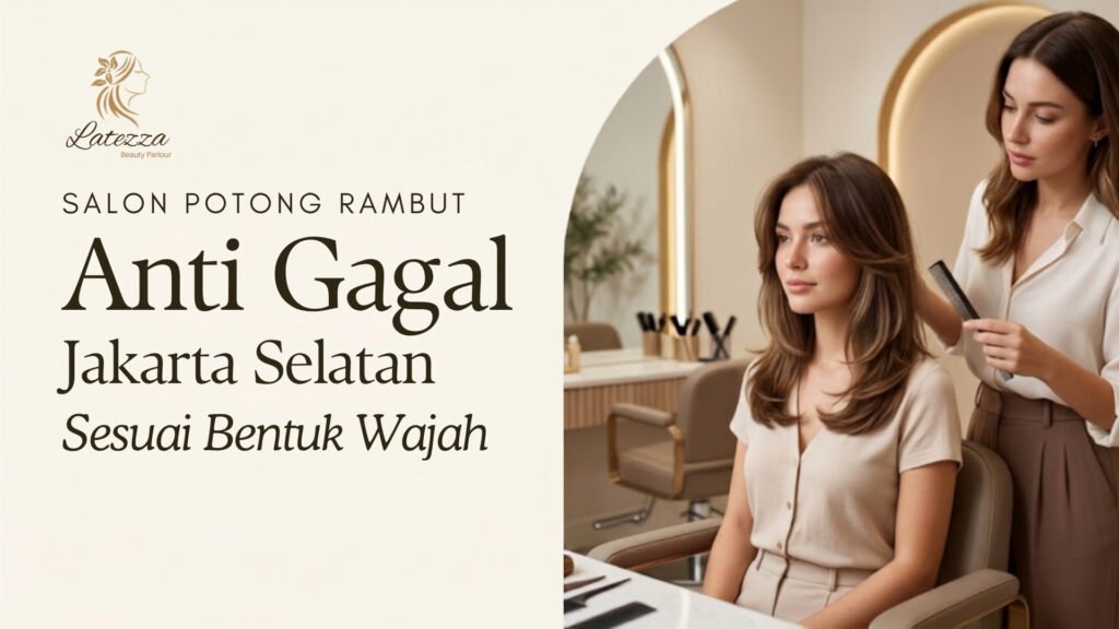 Seorang stylist profesional sedang melakukan pemotongan rambut di Latezza Beauty Parlour, salon potong rambut anti gagal terbaik di Jakarta Selatan.