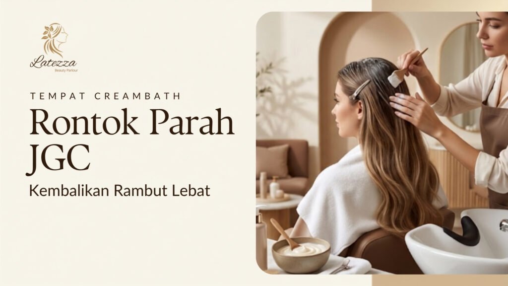 Layanan perawatan creambath khusus rambut rontok parah di Latezza Beauty Parlour untuk mengembalikan kekuatan dan kesehatan akar rambut Anda.